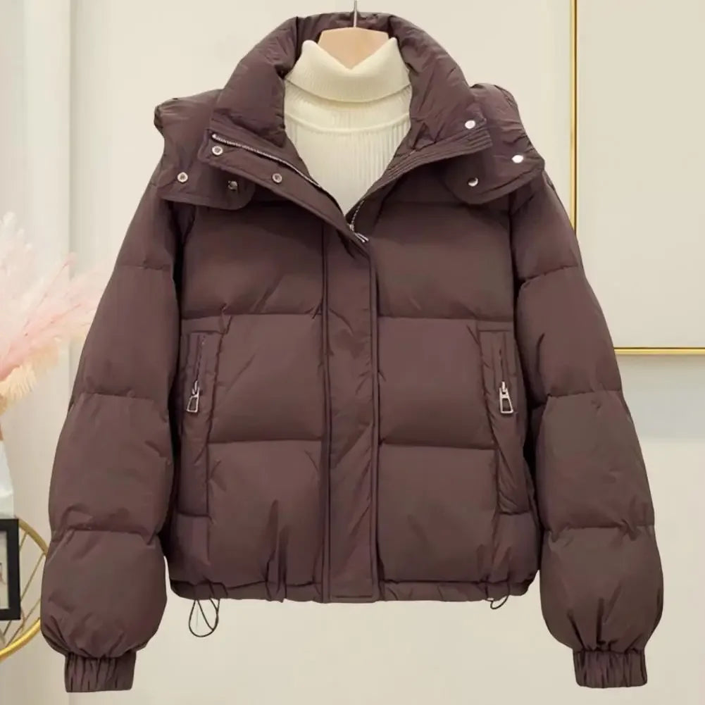 Women’s 2025 Winter Oversized Down Jacket, Loose Hooded Cotton Puffer Coat