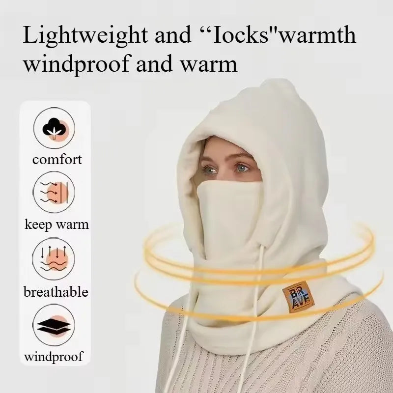 3-in-1 Winter Hat with Mask & Neck Warmer – Windproof Cold Weather Beanie for Men & Women