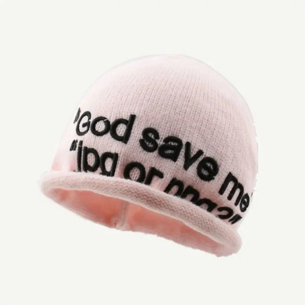 Embroidered Winter Knitted Beanie – Unisex Hat