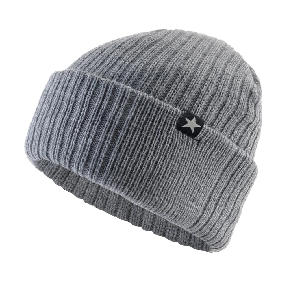 Men’s Thick Knitted Wool Beanie – Warm, Stylish, Perfect for Winter Sports & Outdoors