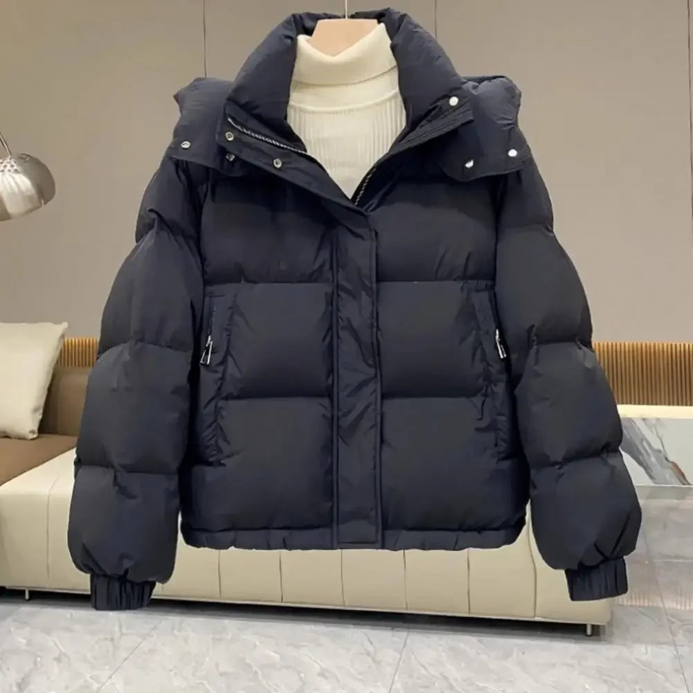 Women’s 2025 Winter Oversized Down Jacket, Loose Hooded Cotton Puffer Coat