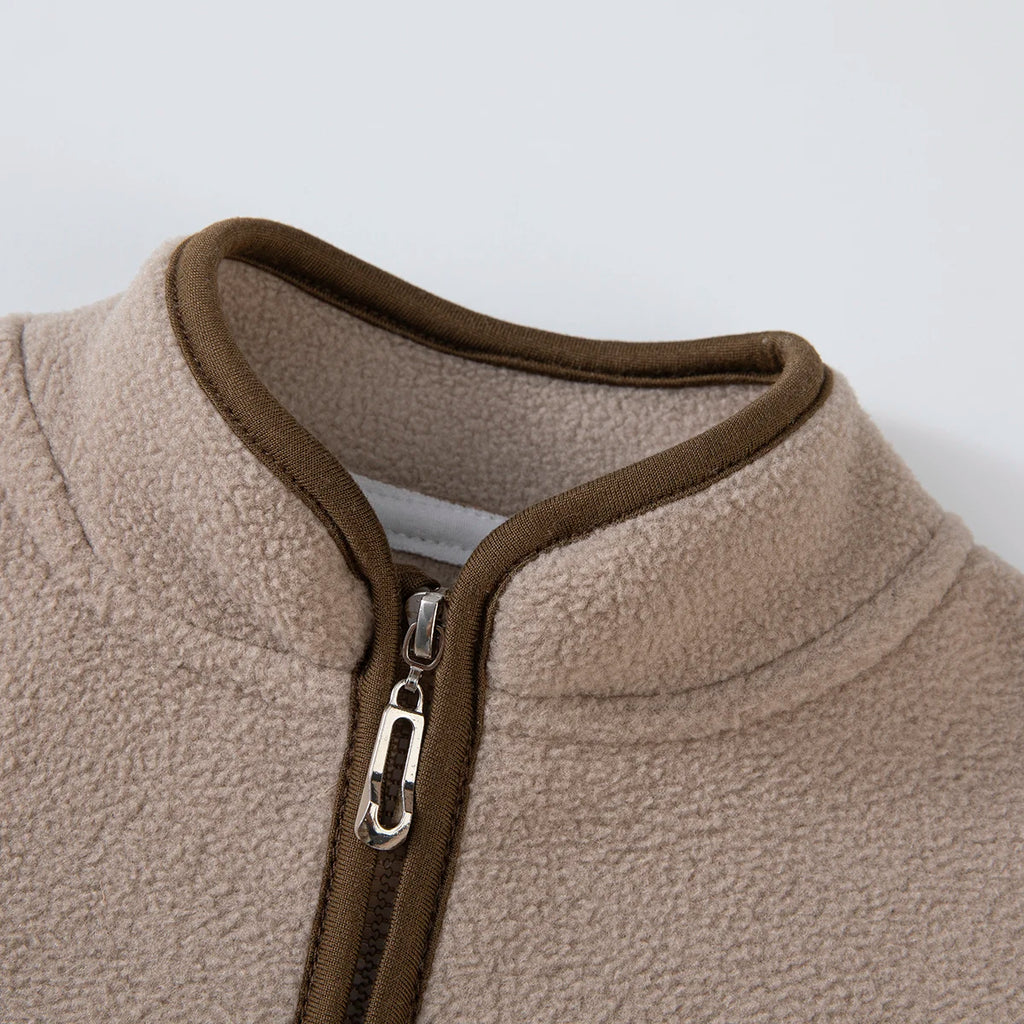 Boys Half-Zipper Hoodie, Letter Print Sweatshirt for Autumn Winter Casual Sport Wear