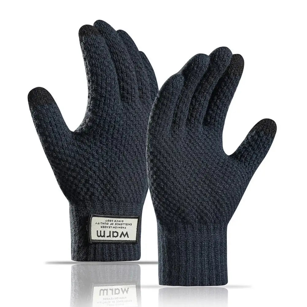 Winter Touchscreen Gloves for Men & Women – Warm Knit, Anti-Slip