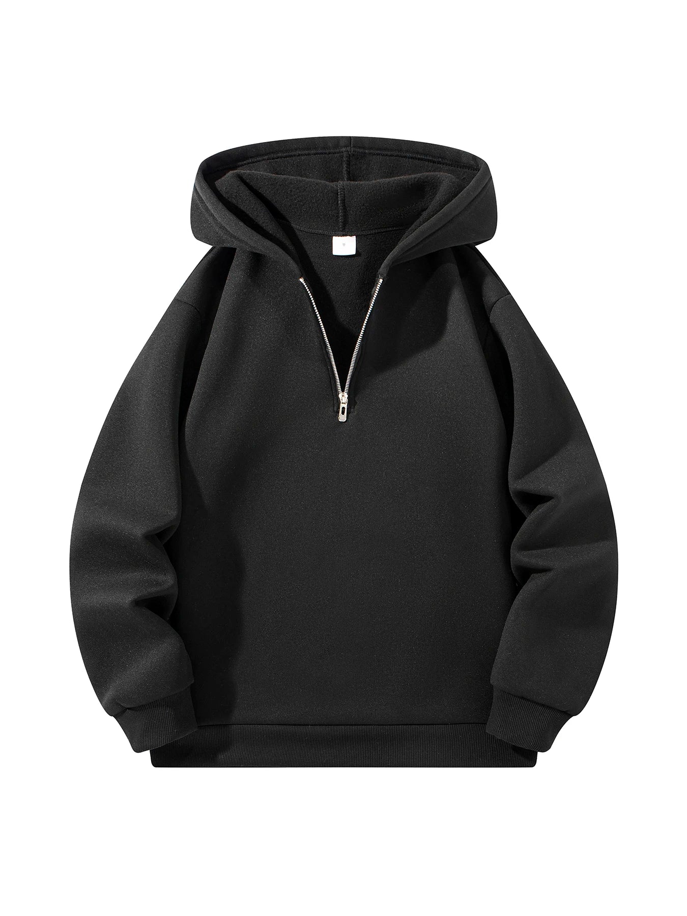 Men’s Long Sleeve Stand Collar Half-Zip Hoodie, Solid Casual Pullover for Autumn Outdoor