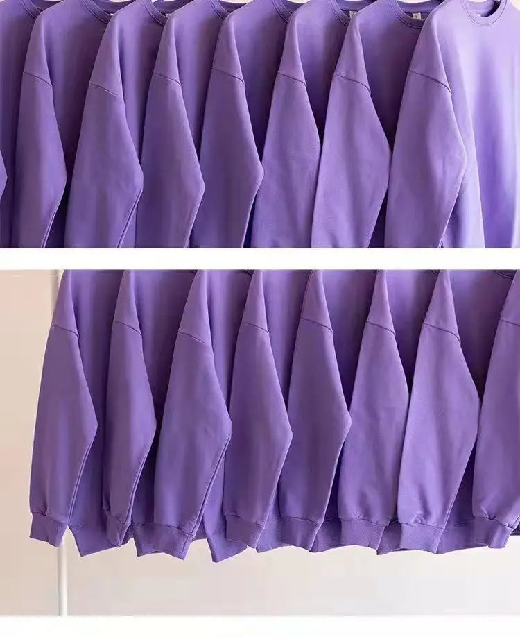 Unisex Cotton-Blend Fleece Crewneck Sweatshirt, Pullover Hoodie for Men and Women