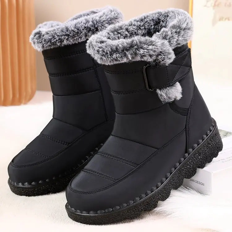 Women’s 2025 Trend Winter Ankle Boots Fur Lined Waterproof Snow Shoes