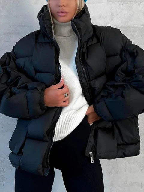 Women’s Winter Quilted Puffer Jacket, Thick Loose High Street Coat for 2025