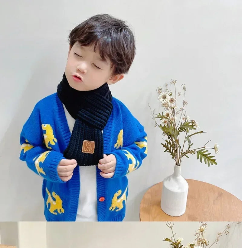 Kids’ Winter Knitted Scarf – Soft Neck Warmer for Boys & Girls