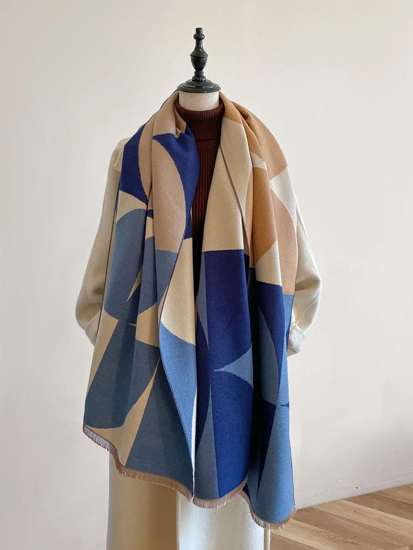 Women’s Winter Scarf – Double-Sided Luxury Imitation Cashmere Shawl