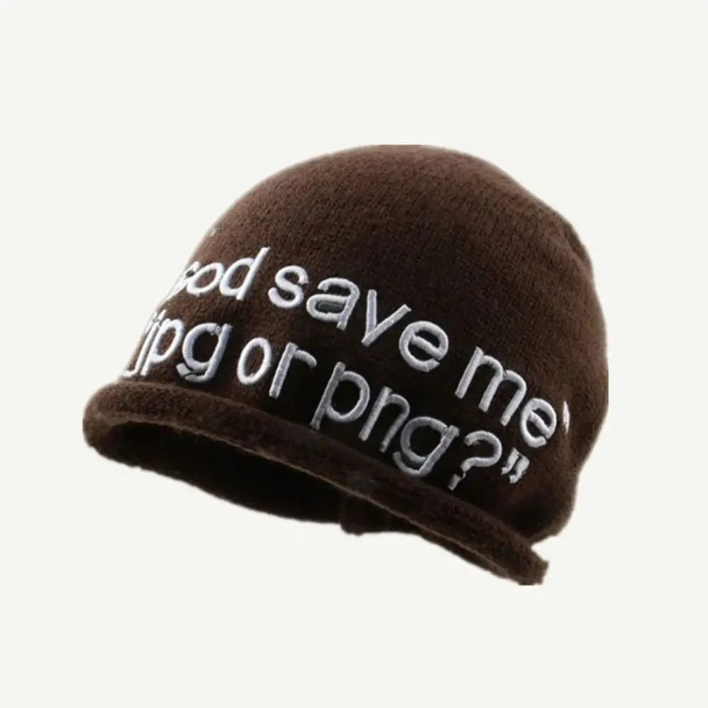 Embroidered Winter Knitted Beanie – Unisex Hat