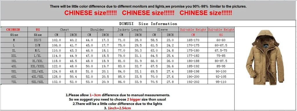 Men’s Winter Padded Jacket Thick Warm Ski Parka Windbreaker Outdoor Overcoat