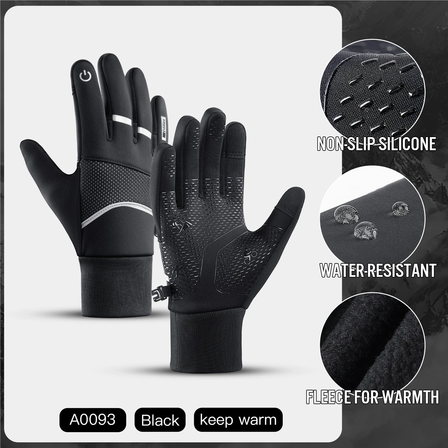 Waterproof Touchscreen Winter Cycling Gloves for Men & Women