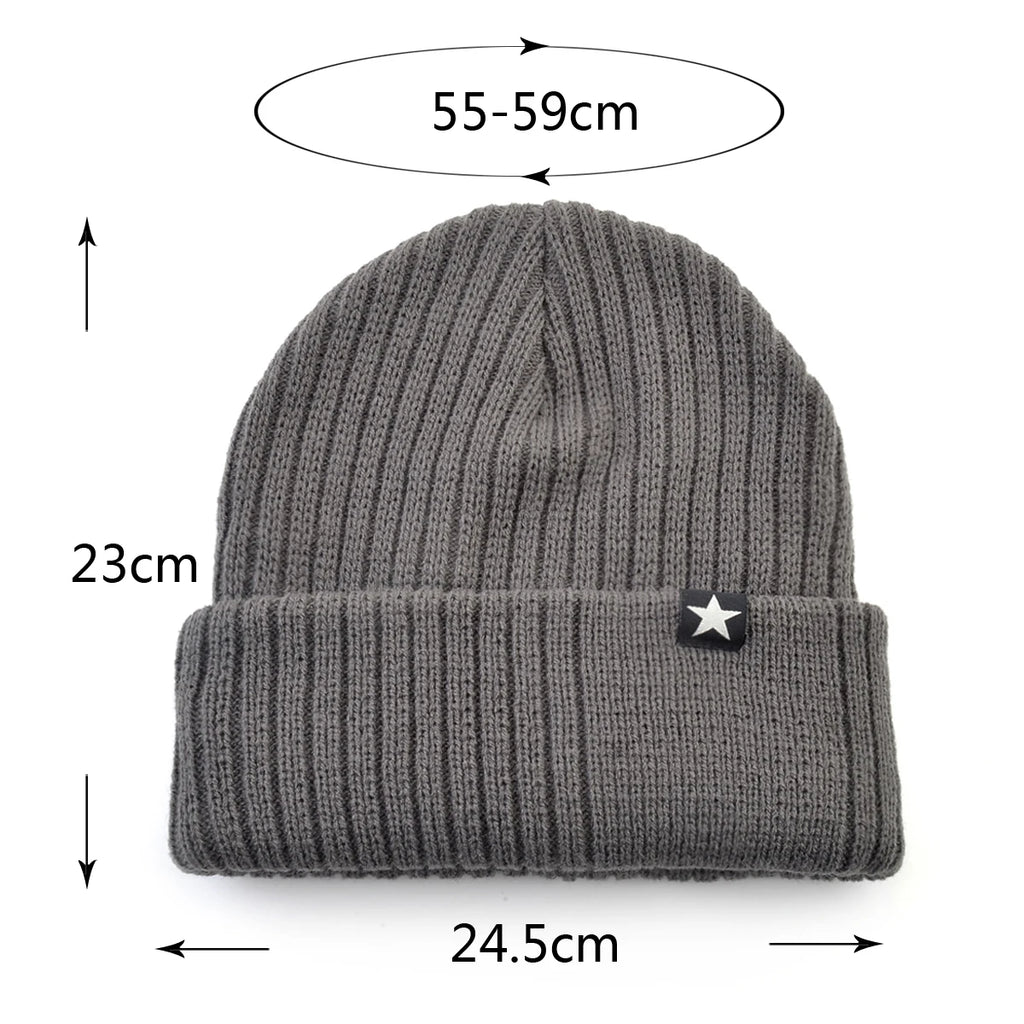 Men’s Thick Knitted Wool Beanie – Warm, Stylish, Perfect for Winter Sports & Outdoors