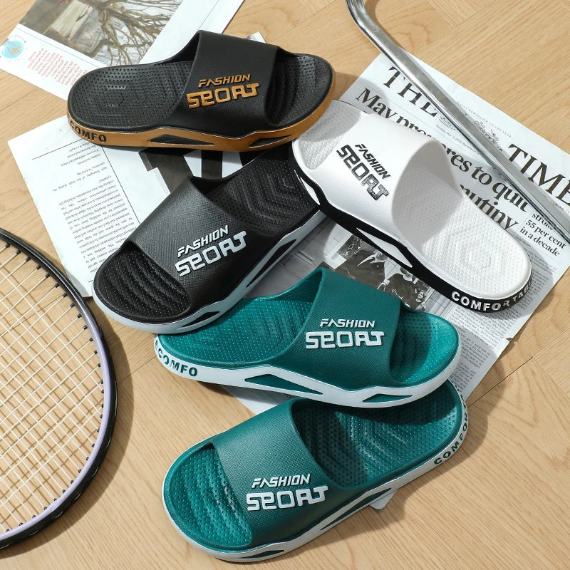 Trendy Men’s Slippers – Comfortable Non-Skid Home and Bathroom Sandals