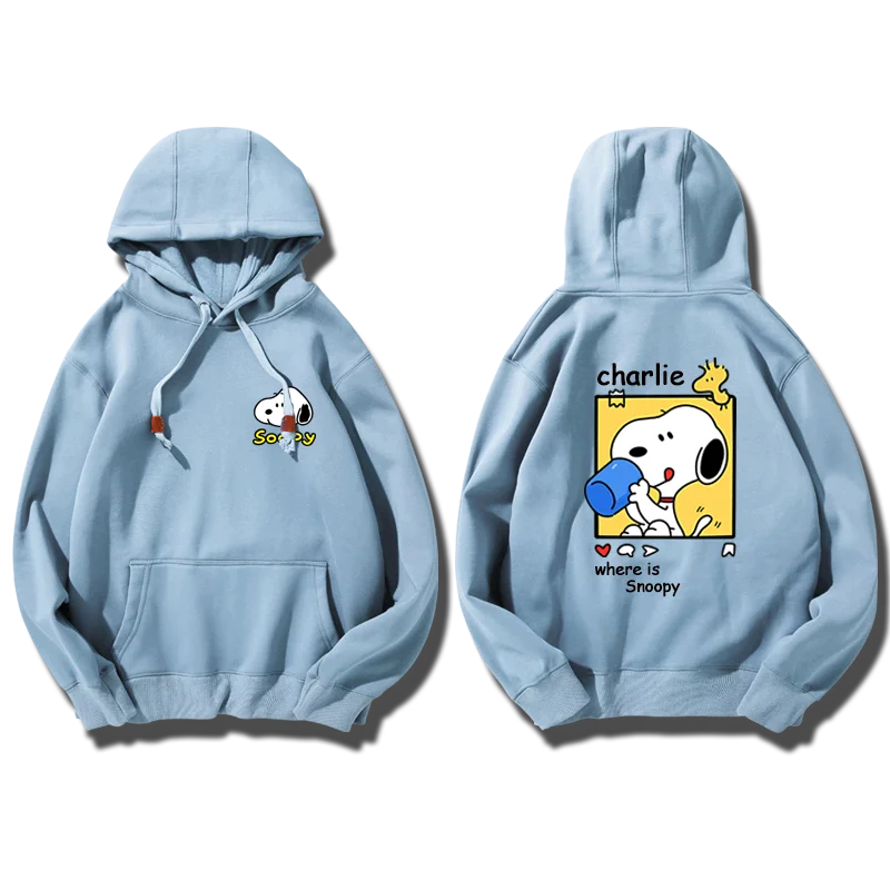 Women’s Snoopy Cartoon Hoodie, Trendy Pullover Sweatshirt for Couples and Sports Outfits