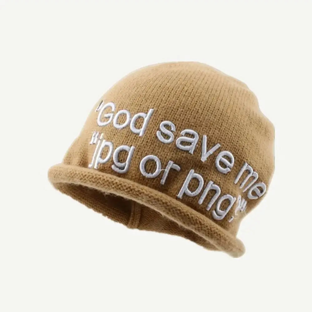 Embroidered Winter Knitted Beanie – Unisex Hat