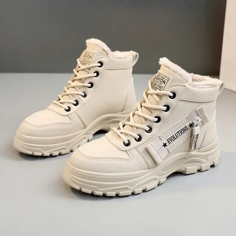 Women’s Winter Snow Boots, High-Top Warm Platform Ankle Sneakers Casual Shoes