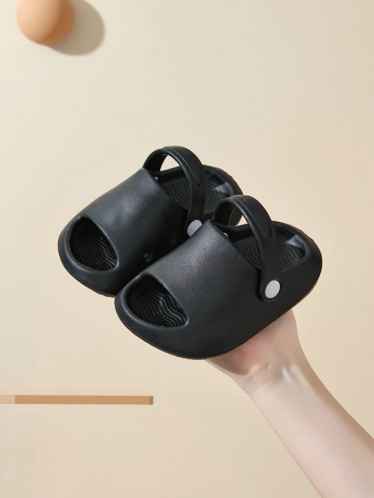 Girls’ Thick-Soled Slippers – Simple Indoor & Outdoor Home Shoes