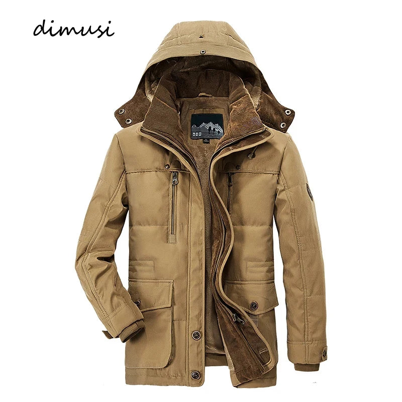 Men’s Winter Padded Jacket Thick Warm Ski Parka Windbreaker Outdoor Overcoat