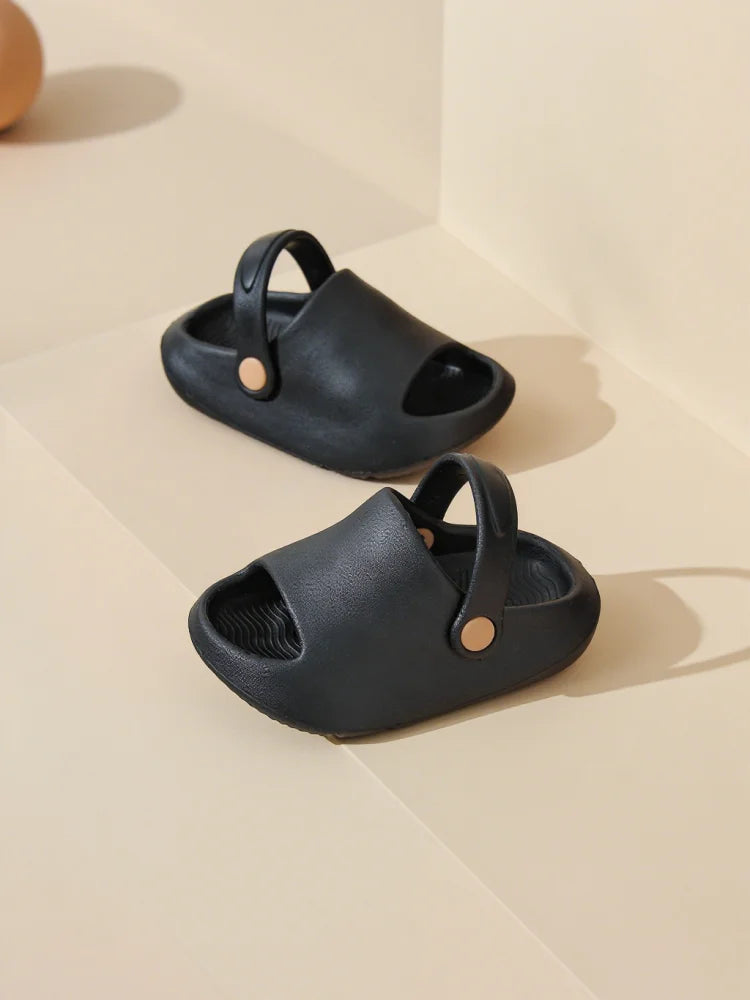 Girls’ Thick-Soled Slippers – Simple Indoor & Outdoor Home Shoes