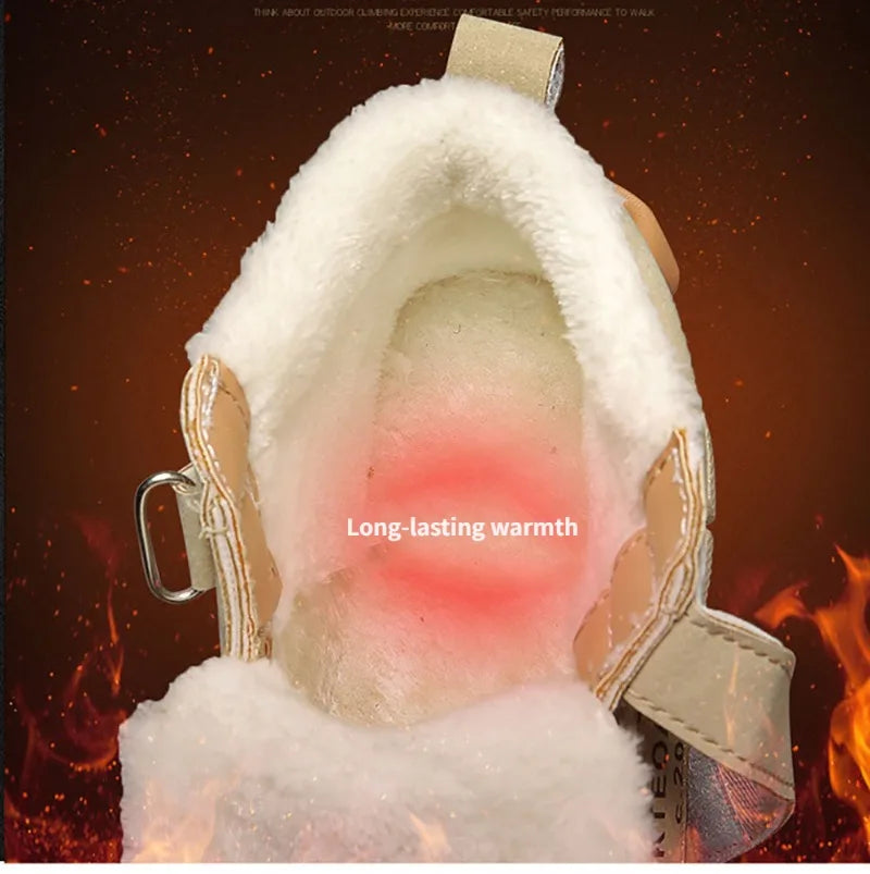 2024 Kids Winter Snow Boots Plush Warm Faux Fur Cotton Shoes for Children