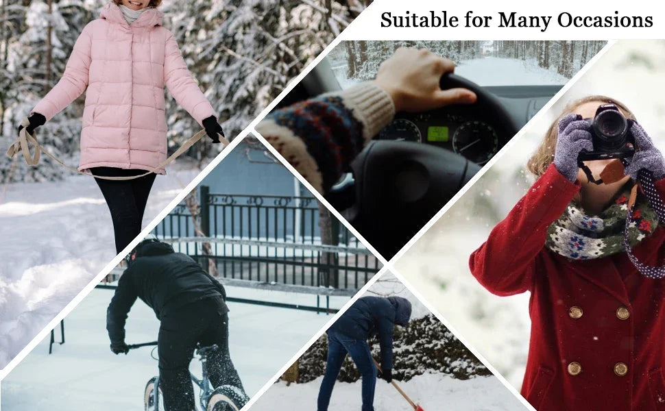 Unisex Winter Touchscreen Gloves – Warm, Knit, for Cycling, Running, and Driving