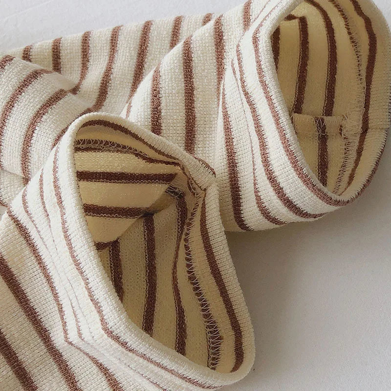 Women’s Autumn Sweatshirt, Loose Fit Long Sleeve Top with Love Embroidery Stripes