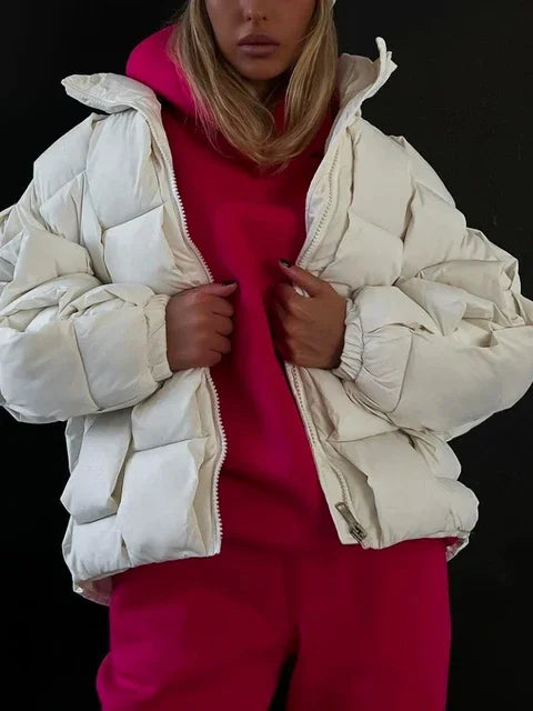 Women’s Winter Quilted Puffer Jacket, Thick Loose High Street Coat for 2025