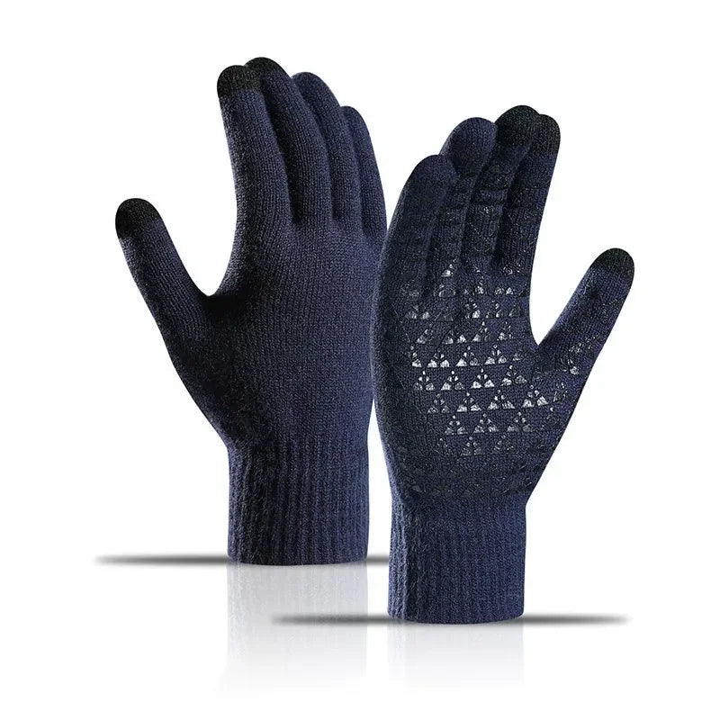 Unisex Winter Touchscreen Gloves – Warm, Knit, for Cycling, Running, and Driving